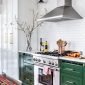 green white pantry cabinets