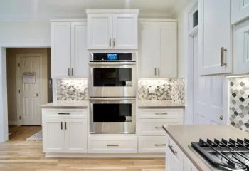 Kitchen Remodel: Double Oven, New Cabinets, & Unique Backsplash