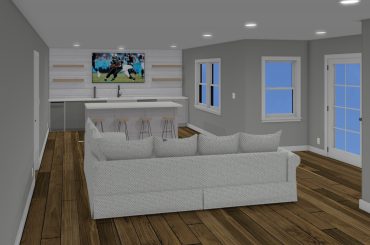 Large entertaining area with Flat screen TV