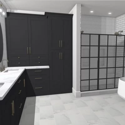 3D Master Bathroom Design