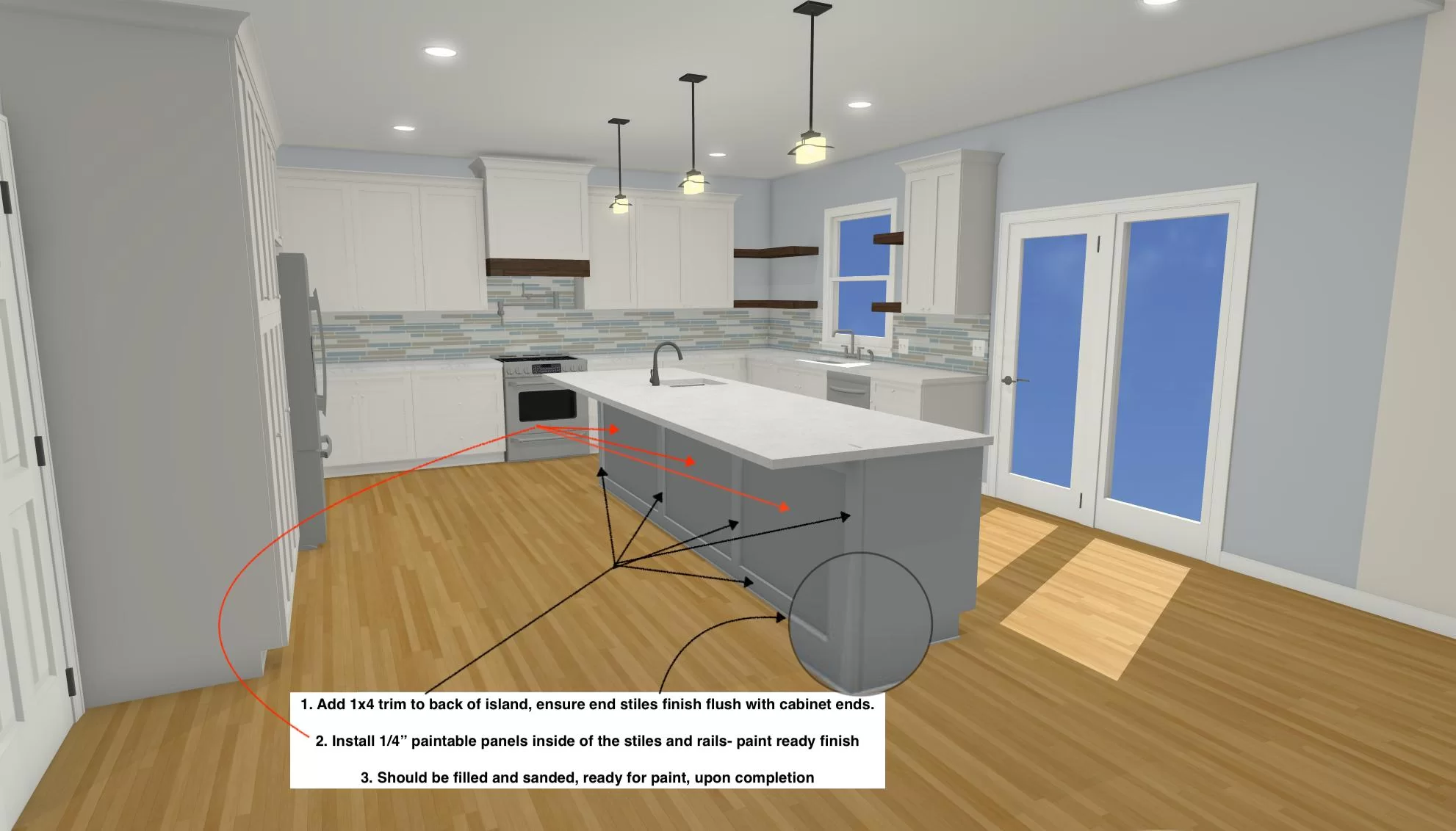 Riverbirch 3D kitchen design concept