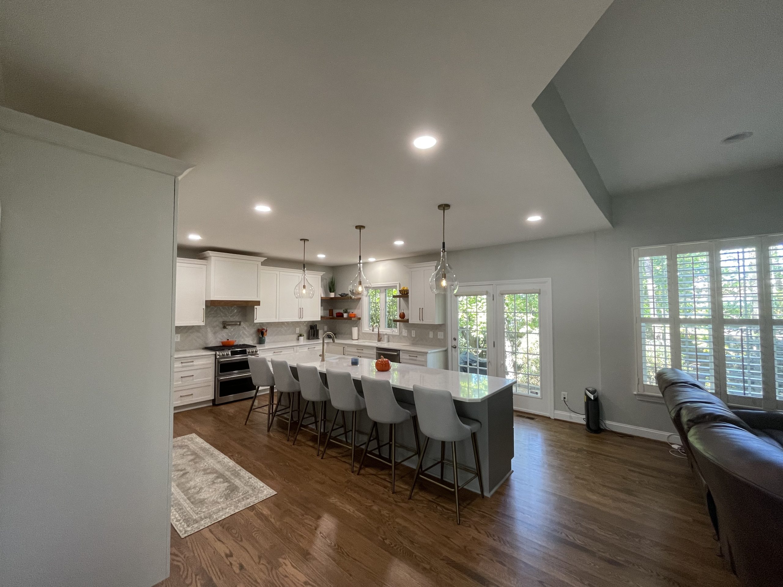 Riverbirch remodeling of Raleigh opened up an enclosed and outdated kitchen