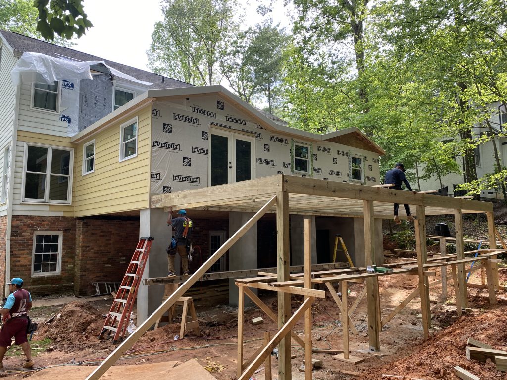 A first floor home addition that includes a master bedroom, 2 walk-in closets, and a large bathroom