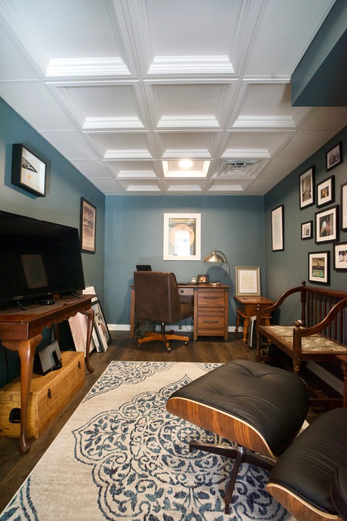 Basement remodel office space