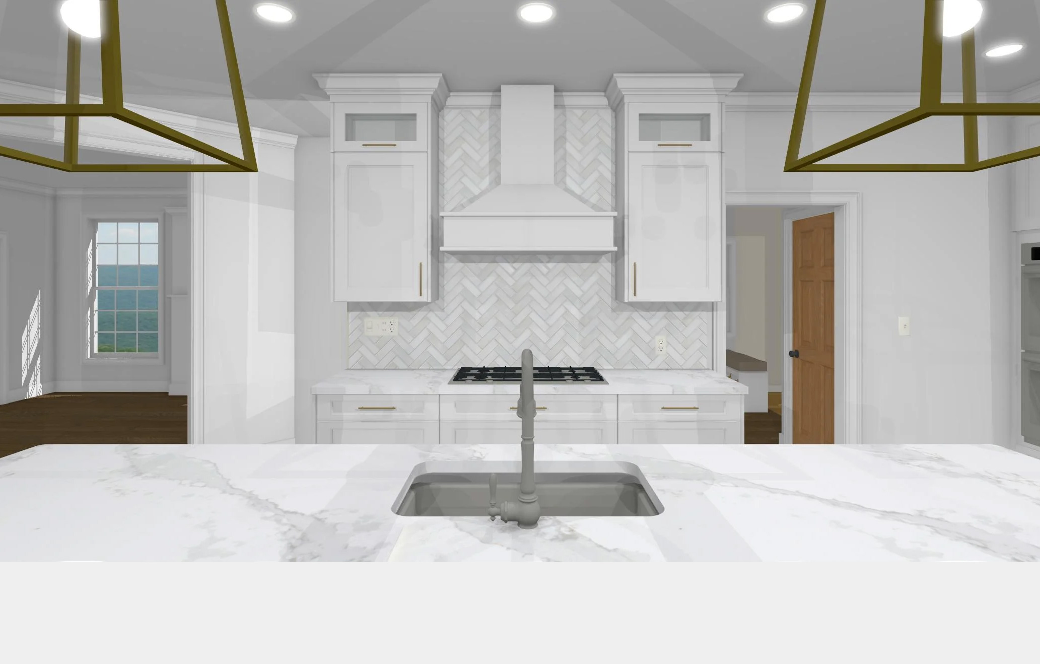 3D kitchen island design