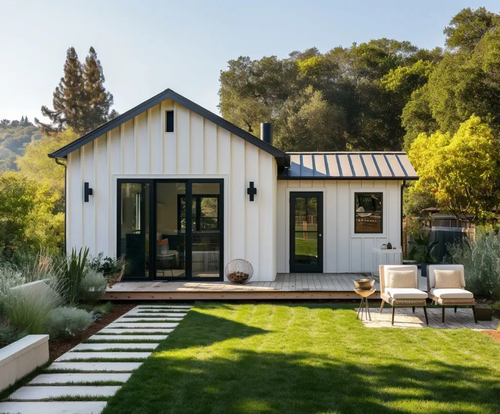 white and black roof accessible dwelling unit