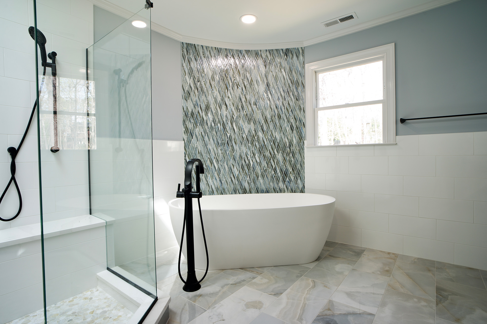 master bathroom addition with freestanding tub
